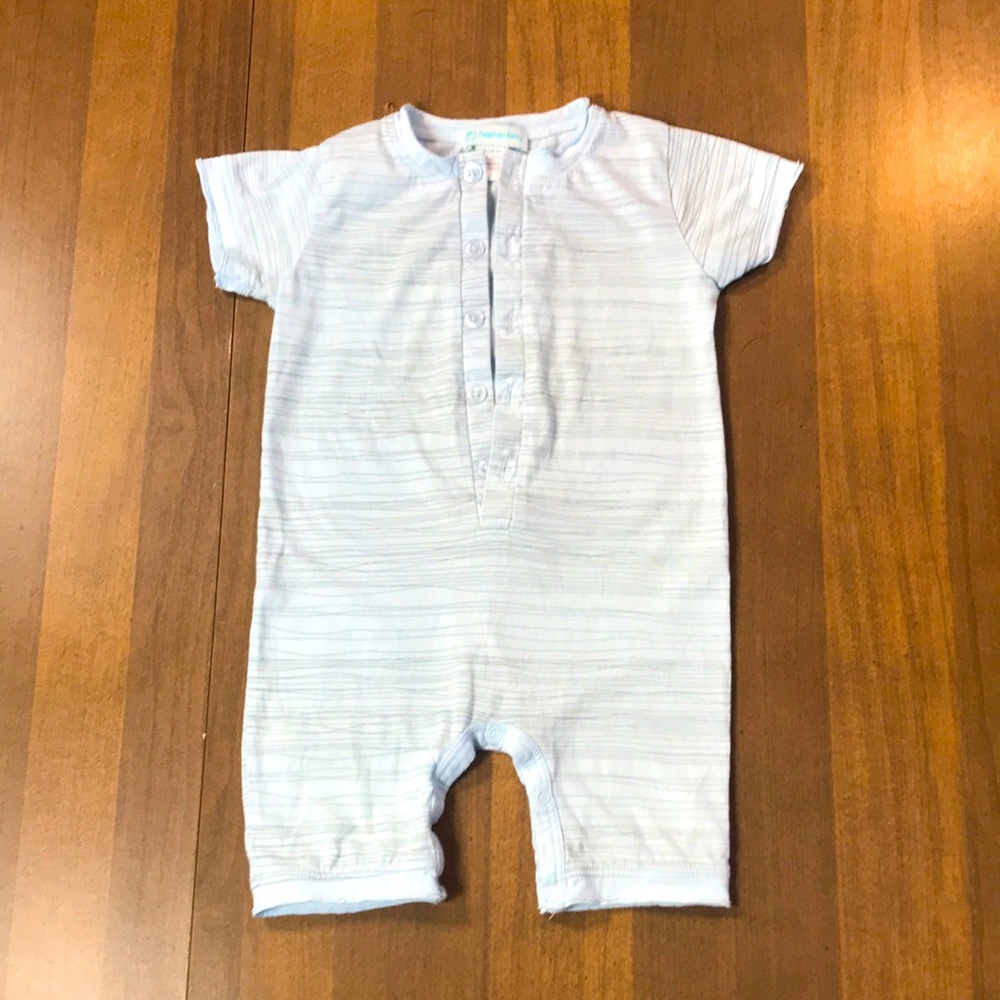 Lightweight Pima Cotton Henley romper